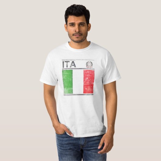 Mannen T-shirt "Italië" (Voorkant volledig)