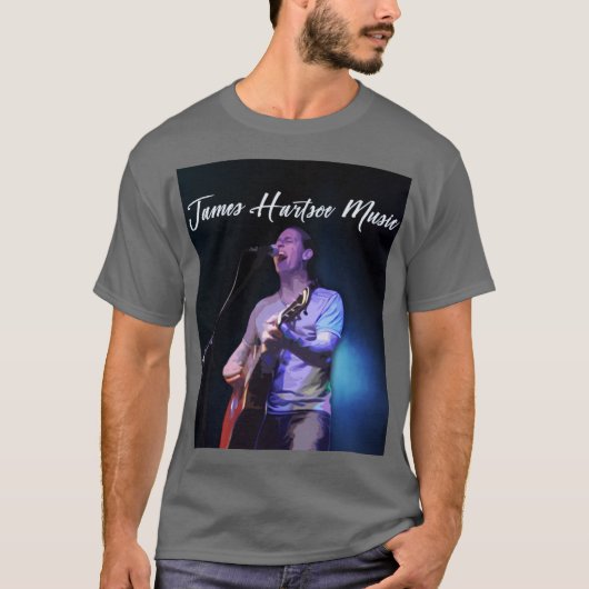 Mannen T-shirt - James Hartsoe Muziek zingen (Voorkant)