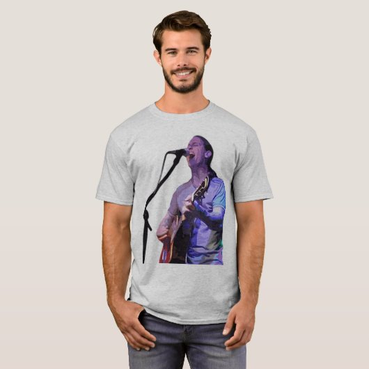 Mannen T-shirt - James Hartsoe zingen (Voorkant volledig)
