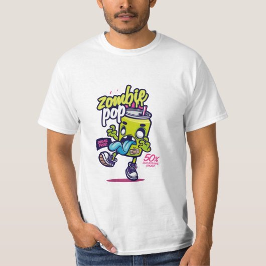 Mannen T-Shirt Kaos Stiker Hoodie Zombie Redbubble (Voorkant)