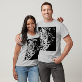 Mannen T-Shirt Leopard Face Moderne Pop Art Animal (Unisex)