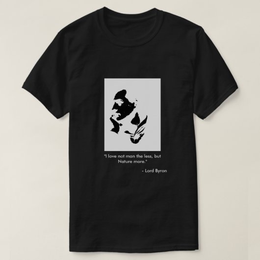 Mannen T-Shirt - Lord Byron, poëzie (Design voorkant)