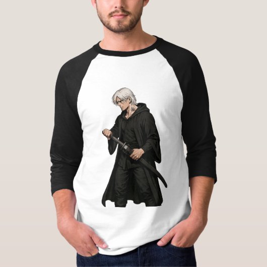 Mannen-T-shirt met anime T-shirt (Voorkant)