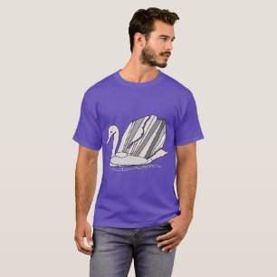 Mannen T-shirt met Art Deco Zwaan