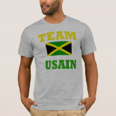 mannen t-shirt met de usain bolt - (Voorkant)