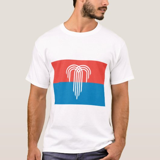 Mannen T Shirt met de vlag van Kansas City (Voorkant)