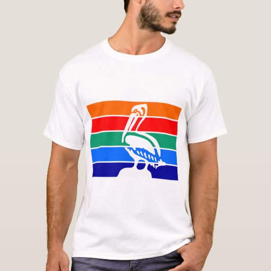 Mannen T-Shirt met de vlag van St. Petersburg (Voorkant)