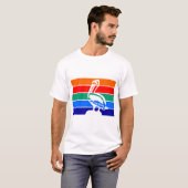 Mannen T-Shirt met de vlag van St. Petersburg (Voorkant volledig)
