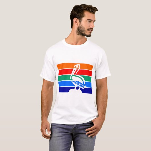 Mannen T-Shirt met de vlag van St. Petersburg (Voorkant volledig)
