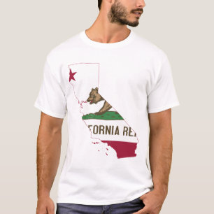 Mannen-T-shirt met een Californisch kaartenontwerp T-shirt