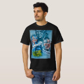 Mannen T-shirt met fijne kunstdrukletters (Voorkant volledig)