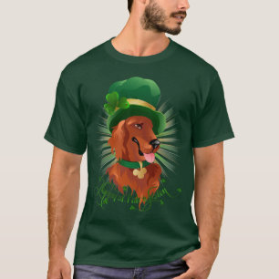 Mannen T-shirt met Iers Setter-teken
