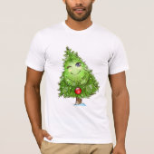 Mannen T-shirt met kerstboom (Voorkant)