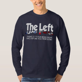 Mannen T-shirt met lange basishoes - links, gedefi