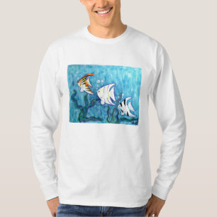 Mannen t-shirt met lange hoes — Tropische engel