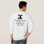 Mannen-T-shirt met lange mouwen w / Logo T-shirt (Achterkant volledig)