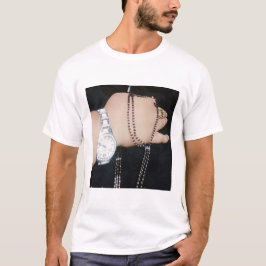 MANNEN T-SHIRT 👕 MET MOOIE BLOEM 🌺🌹 HAND ✋