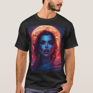 Mannen t-shirt met mooie en donkere print