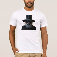 Mannen T-Shirt met oude goochelaar man