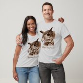 Mannen t-shirt met oudere en verwiskundige uil (Unisex)