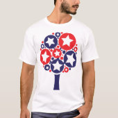 Mannen T-shirt met patriottische structuur (Voorkant)