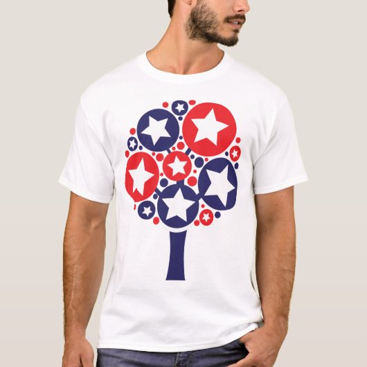 Mannen T-shirt met patriottische structuur (Voorkant)