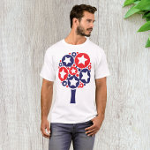 Mannen T-shirt met patriottische structuur
