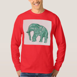 Mannen T-shirt met pattereerde olifant