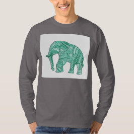 Mannen T-shirt met pattereerde olifant