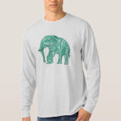 Mannen T-shirt met pattereerde olifant (Voorkant)