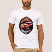 Mannen T-shirt met Red Dodge Challenger (Voorkant)