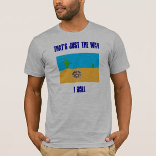 Mannen T-Shirt met roltumbleweed