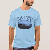 Mannen T-shirt met Salty Beach (Voorkant)