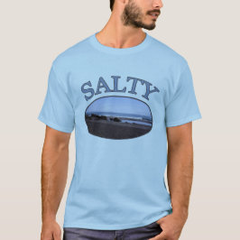 Mannen T-shirt met Salty Beach