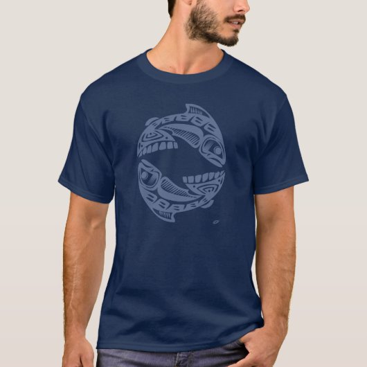 Mannen T-shirt met visontwerp (Voorkant)