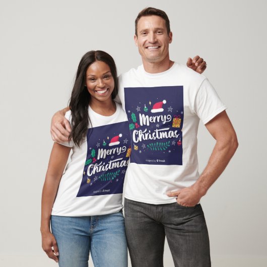 Mannen T-shirt met vrolijk kerstdesign (Unisex)