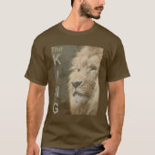 Mannen T-Shirt Modern Elegant Pop Art Lion Brown (Voorkant)