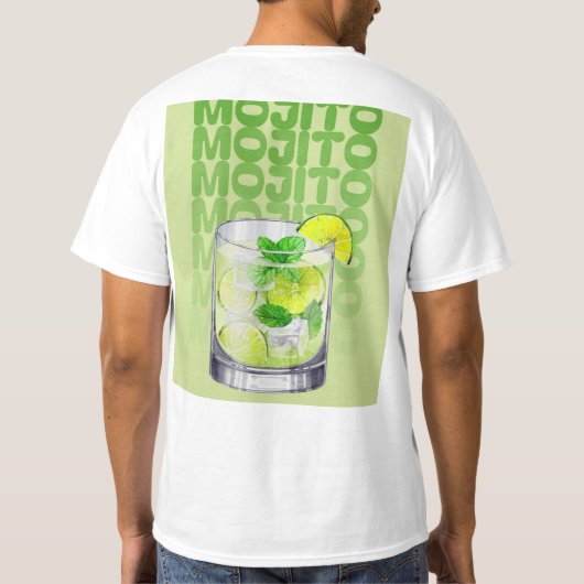 Mannen T-Shirt Mojito (Achterkant)