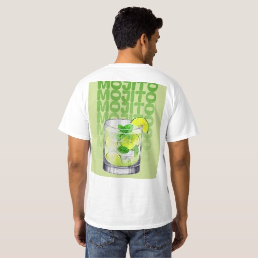 Mannen T-Shirt Mojito (Achterkant volledig)