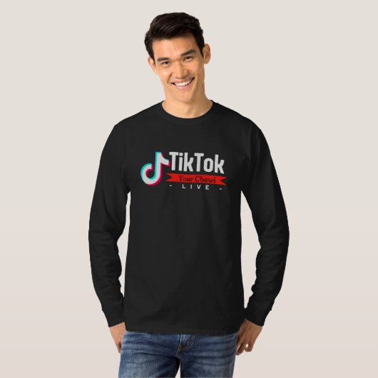Mannen T-Shirt Motif-scherm Tiktok afdrukken - zwa (Voorkant volledig)