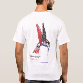 Mannen T-Shirt Native Artist Hummingbird Design (Achterkant)