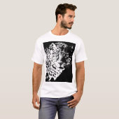 Mannen T-Shirt-Pop Kunstdieren Sjabloon Leopard-ko T-shirt (Voorkant volledig)