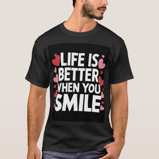 Mannen T-shirt Positieve vibes (Voorkant)