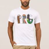 Mannen T-Shirt | PRAAG, CZ (PRG) (Voorkant)