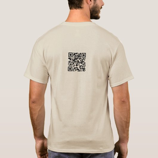 Mannen T-shirt QR (Achterkant)