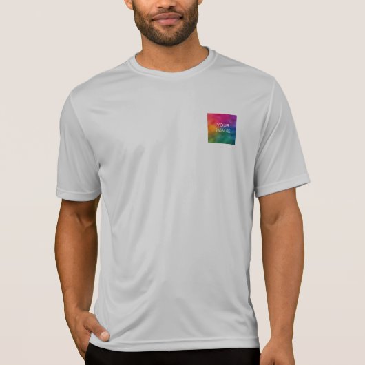 Mannen T-Shirt Sport Silver voor- en achterafdrukk (Voorkant)