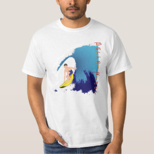 Mannen t-shirt, surfer, surfen, golven, vat t-shirt