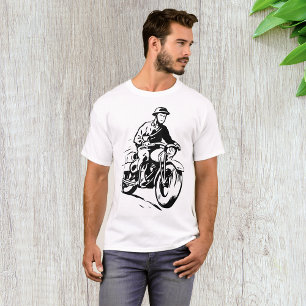 Mannen T-Shirt van de Motorrijder van het leger