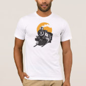 Mannen T-shirt van de stuurtrein (Voorkant)