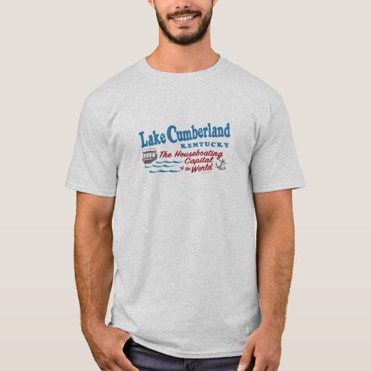 Mannen T-Shirt van het meer van Cumberland (Voorkant)